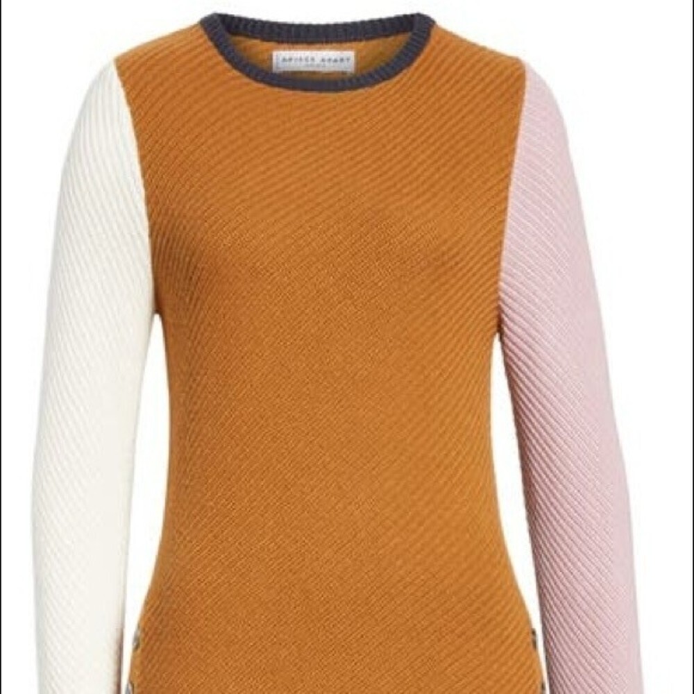 APIECE APART Almeria Button Hem Colorblock Sweater - Picture 2 of 12